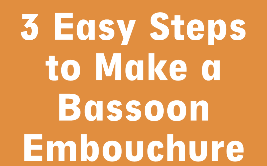 3 Easy Steps to Make a Bassoon Embouchure
